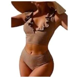 👙Coffee Brown Bikini Set- Size XL